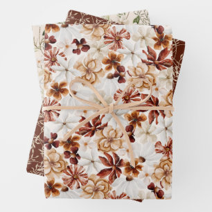 Wild Bloom Pattern Geschenkpapier Set