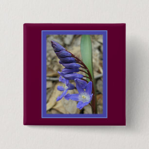 Wild Blue Hyacinth Button