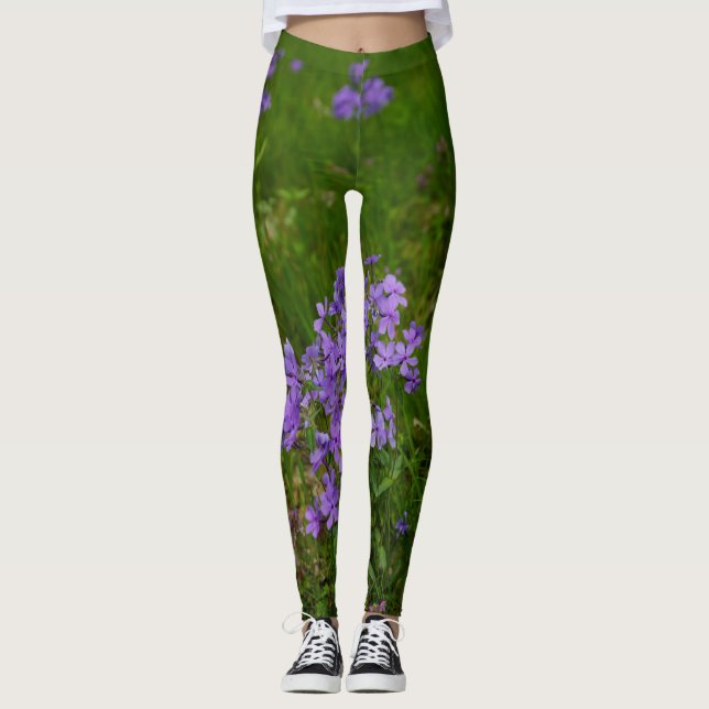 Wild Blue Phlox Leggings (Vorderseite)