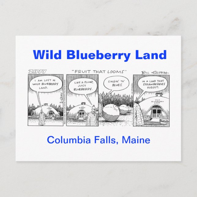 Wild Blueberry Land Postkarte (Vorderseite)