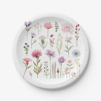Wild Blume Papier Teller, 17,78 cm Papierplatte Pappteller