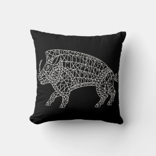 Wild Boar mit Runen Kissen