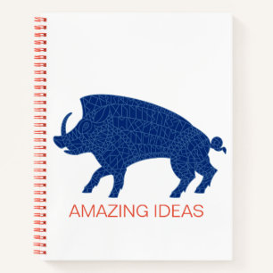 Wild Boar mit Runen Notizbuch
