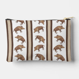 Wild Boar Stripe Zipper Pouch Zubehörtasche