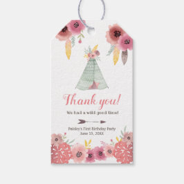 Wild Boho Birthday Vielen Dank für Ihre Unterstütz Geschenkanhänger