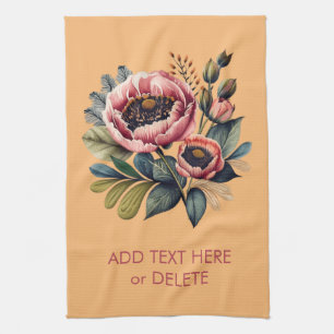 Wild Boho Free-Spirited Floral Style Geschirrtuch