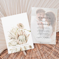 Wild Boho Protea Pampas Grass Floral Wedding Foto