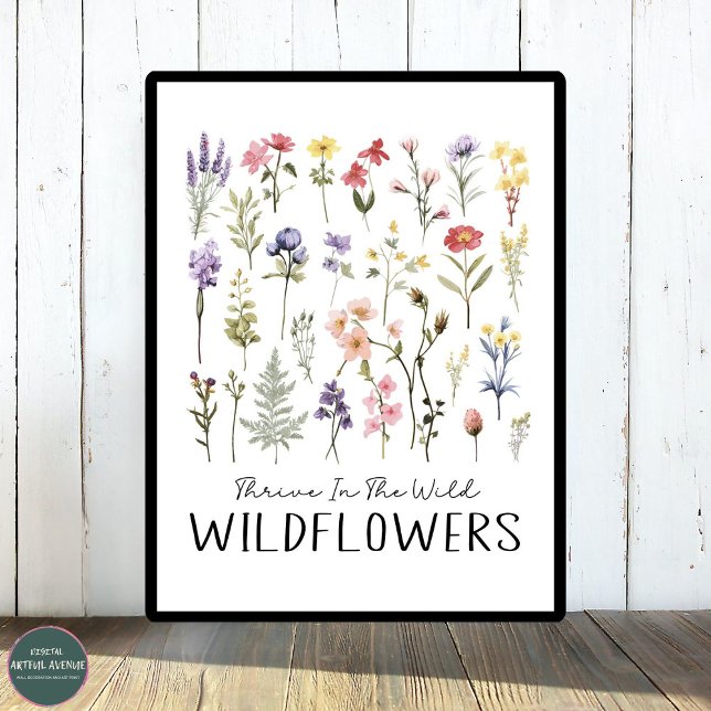 Wild | Botanische Wildblumen Poster (Von Creator hochgeladen)