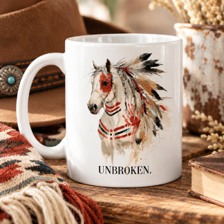 Wild Brave Unbroken Painted Horse Kaffeetasse