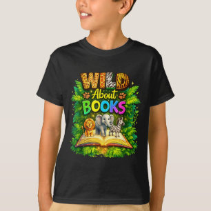 Wild Bücher Lehrer zurück zur Schule Leopard  T-Shirt