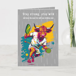 Wild Bull Pickleball Feiertagskarte