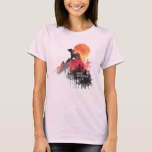 Wild by Design – Abstrakter Bär & Bergwilderness T-Shirt