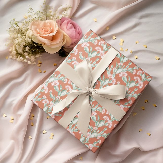 Wild Cactus Pattern Geschenkpapier (Von Creator hochgeladen)