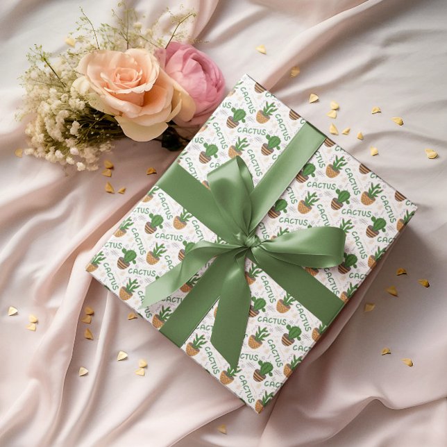 Wild Cactus Pattern Geschenkpapier (Von Creator hochgeladen)