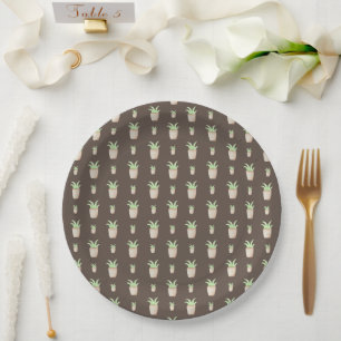 Wild Cactus Pattern Pappteller