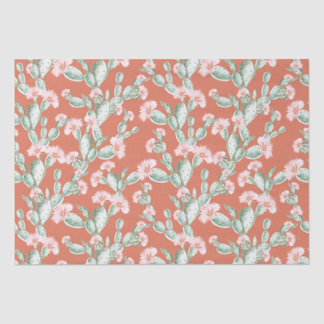 Wild Cactus Pattern Seidenpapier (Vorderseite)