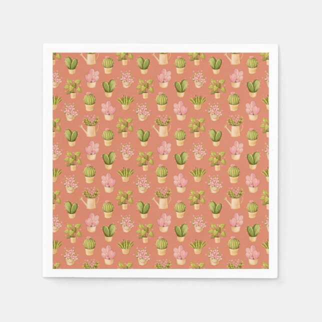 Wild Cactus Pattern Serviette (Vorderseite)