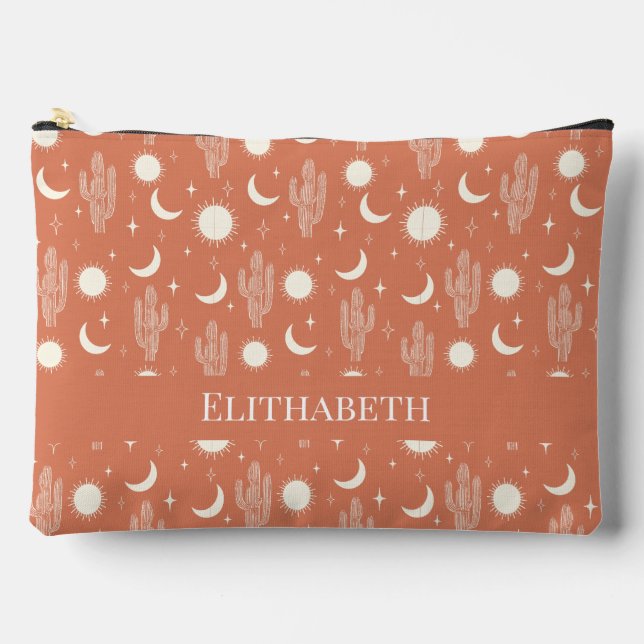 Wild Cactus Pattern Zubehörtasche (Vorderseite)