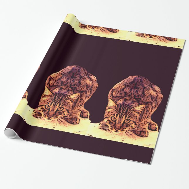 WILD CAT KITTEN GESCHENKPAPIER (Ungerollt)