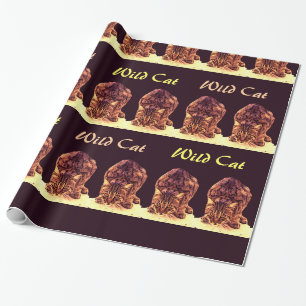 WILD CAT KITTEN GESCHENKPAPIER