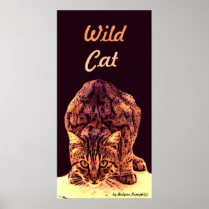 WILD CAT KITTEN POSTER