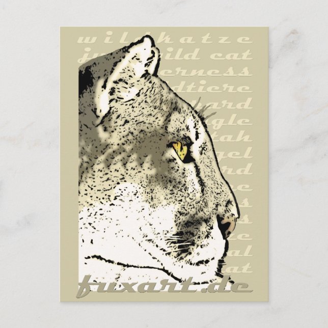 WILD CAT POSTKARTE (Vorderseite)