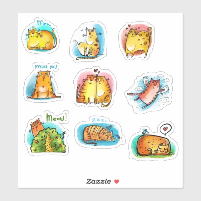 Wild Cat Sticker Reihe #1 (Blatt)