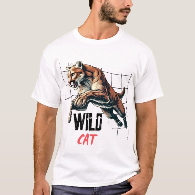 Wild Cat Tiger T-Shirt (Vorderseite)