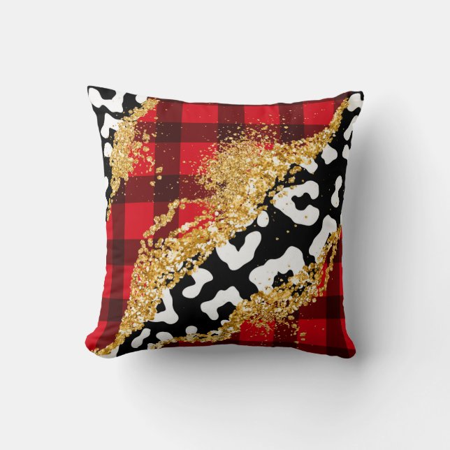 Wild Cheer & Cosy Karos Kissen (Vorderseite)