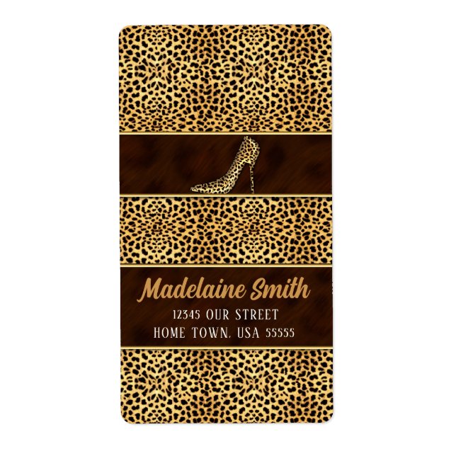 Wild Cheetah Animal Print für ihre Adresse (Vorne)