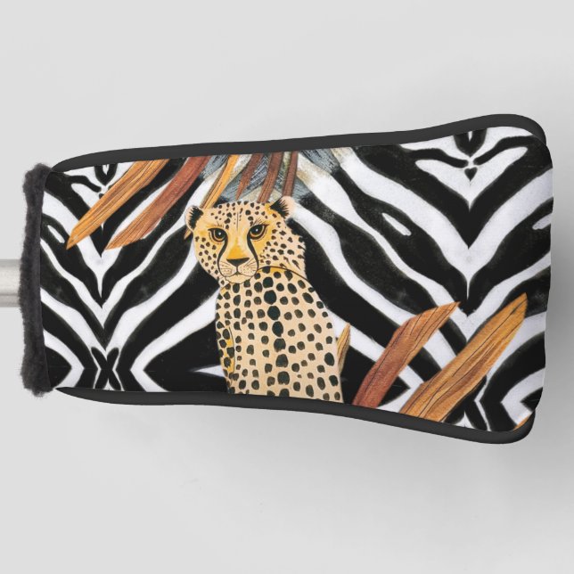 Wild Cheetah Golf Head Cover Golf Headcover (Vorderseite)