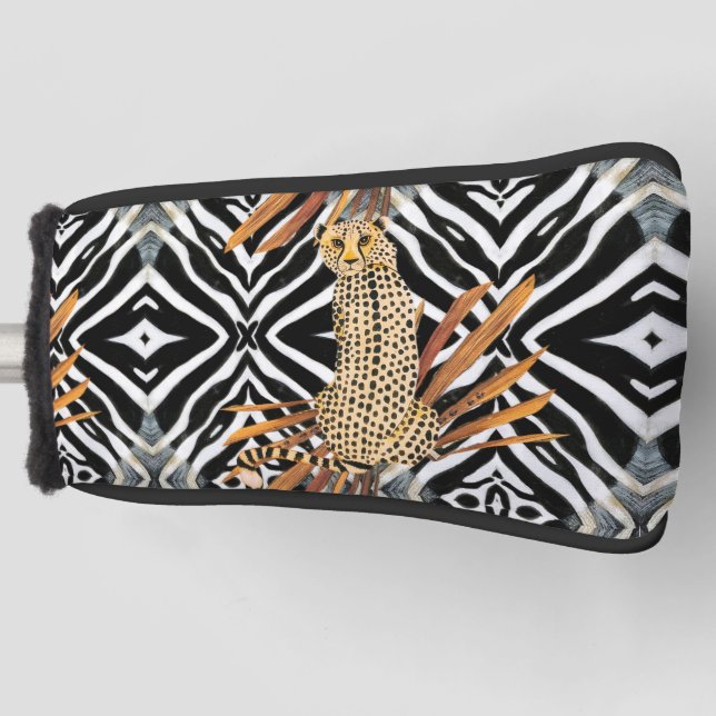Wild Cheetah Golf Headcover (Vorderseite)