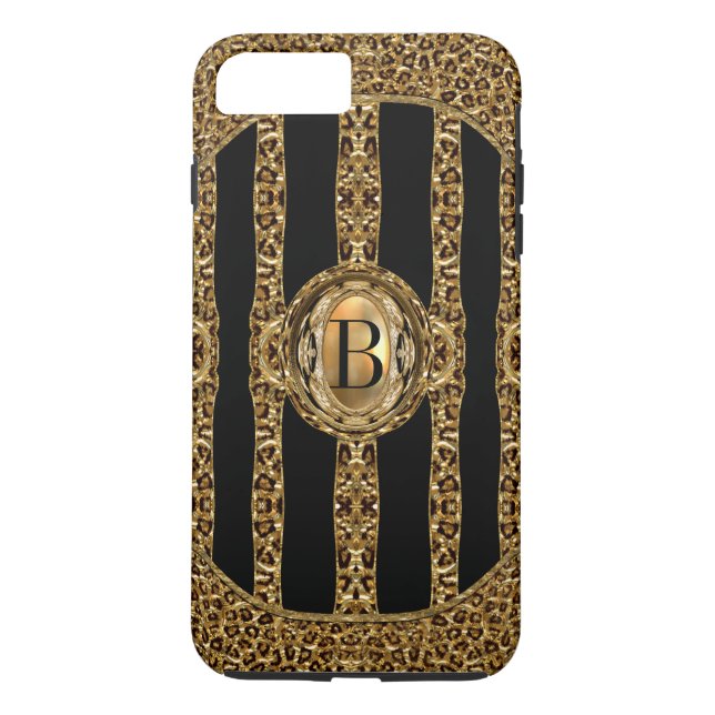 Wild Cheetah Monogram Case-Mate iPhone Hülle (Rückseite)