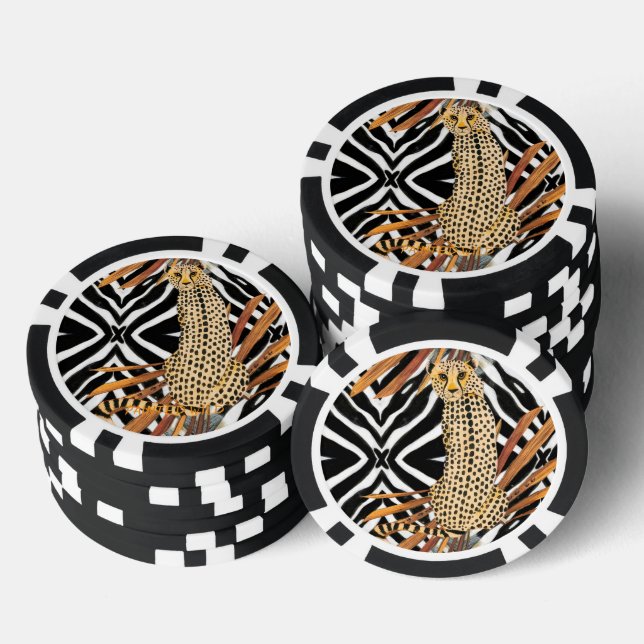 Wild Cheetah Pokerchips (Stapel)