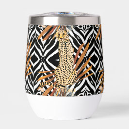 Wild Cheetah Weintumbler – Afrikanische Wildtierku