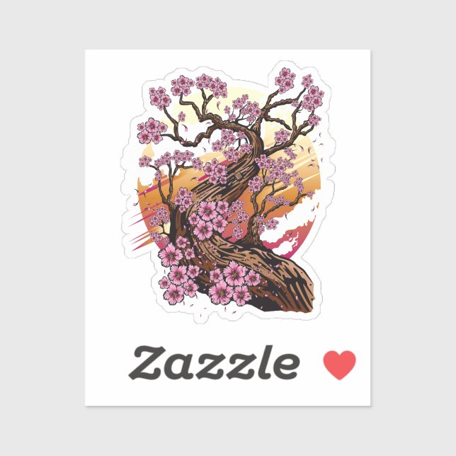 Wild Cherry Blossom Aufkleber (Blatt)