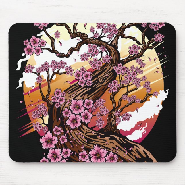 Wild Cherry Blossom Mousepad (Vorne)