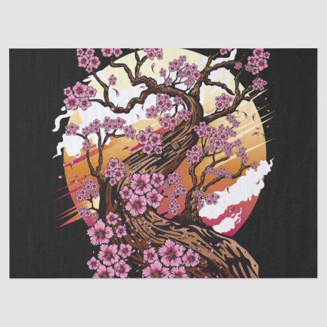 Wild Cherry Blossom Seidenpapier (Vorderseite)