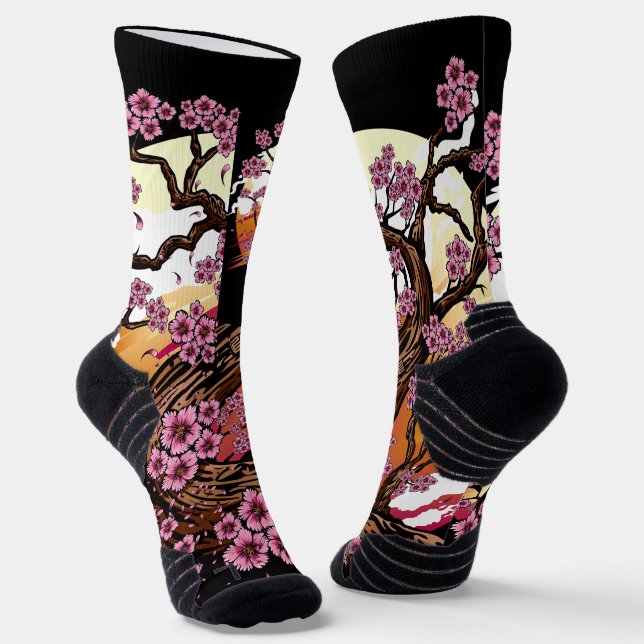 Wild Cherry Blossom Socken (Gewinkelt)