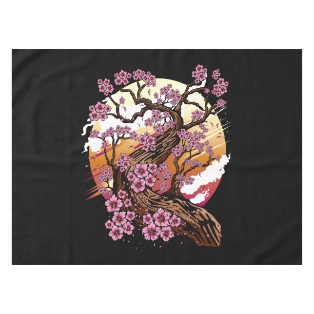 Wild Cherry Blossom Tischdecke (Vorderseite (Horizontal))