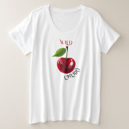 Wild Cherry Große Größe T-Shirt