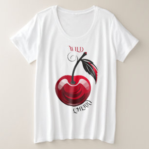 Wild Cherry Große Größe T-Shirt