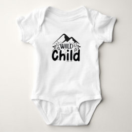 Wild Child Adventure Baby Bodysuit - Cute Mountain Strampler