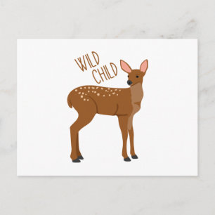 Wild Child Deer Postkarte