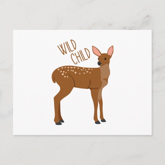 Wild Child Deer Postkarte (Vorderseite)