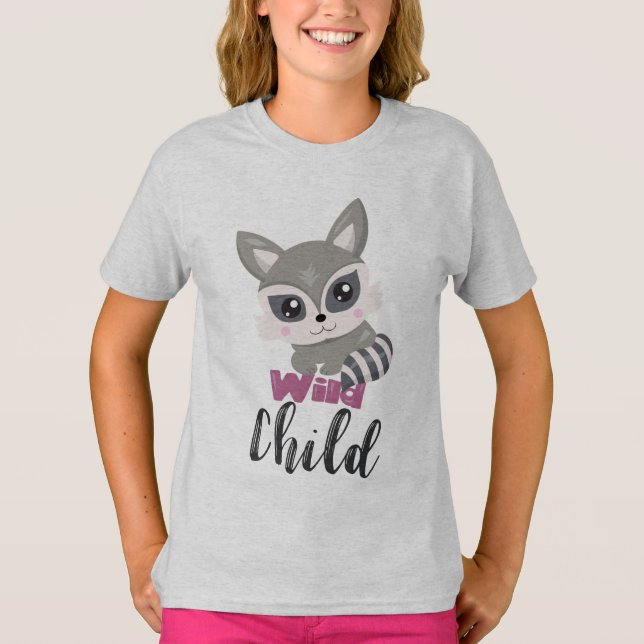Wild Child Girls' Hanes TAGLESS® T - Shirt (Vorderseite)