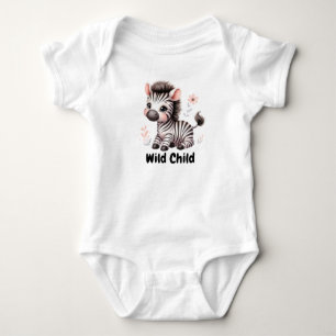 Wild Child Kawaii Süße Zebra Baby Strampler