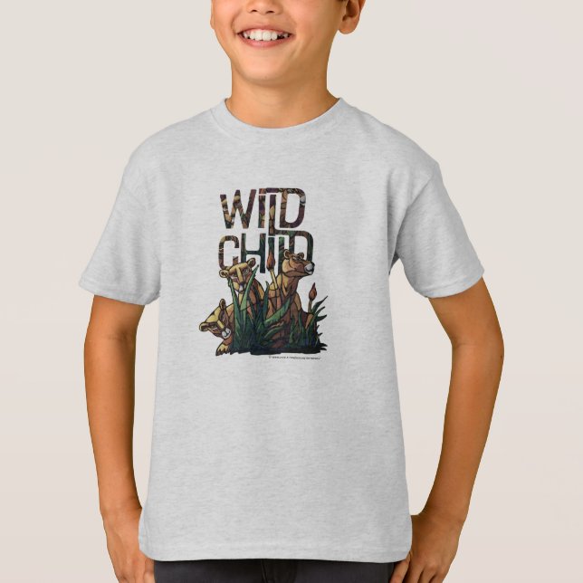Wild Child Lion Cubs Kids T-Shirt (Vorderseite)