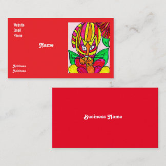 Wild Colorful Business Card Visitenkarte