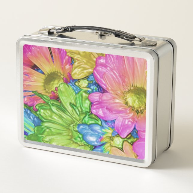 Wild Colorful Daisies #2 - Metal Lunchbox (Rückseite)